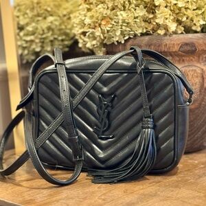 Yves Saint Laurent Black quilted Crossbody Bag